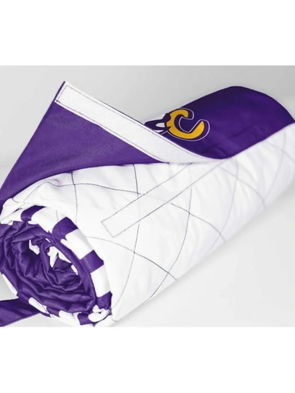 Benedict College Tigers Purple & White Quilted Outdoor Throw Blanket 60x70”
